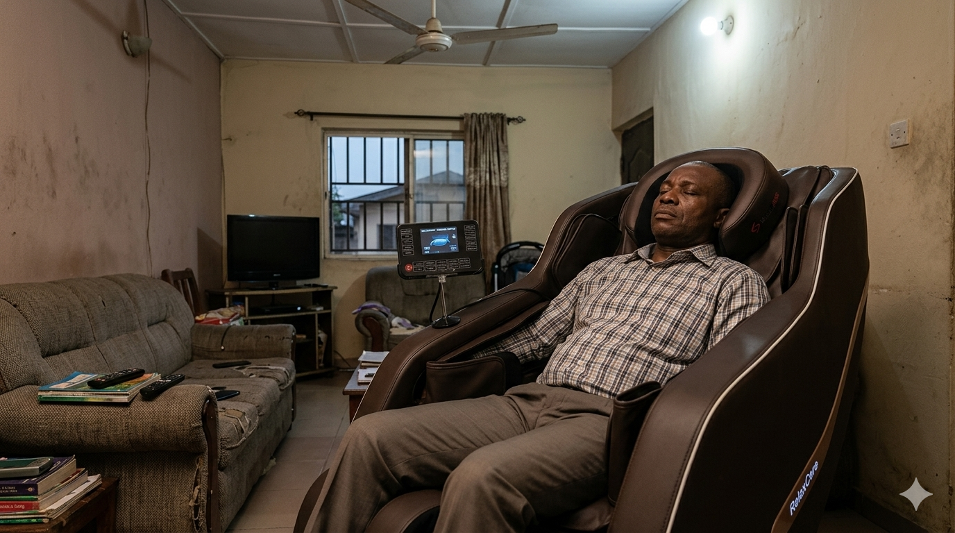 Person relaxing in the VN109 — replace with real lifestyle photo